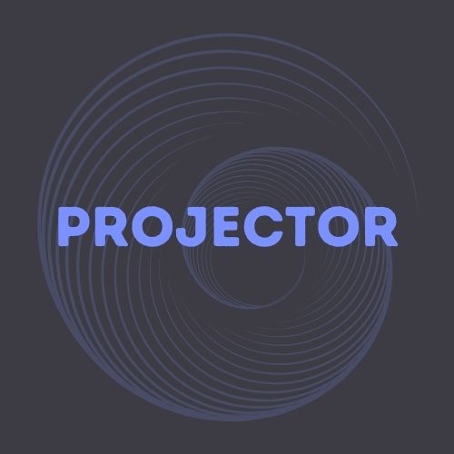 Minimalist cover image with the word ‘Projector’ — representing The Projector Collection of Human Design apparel and gifts.